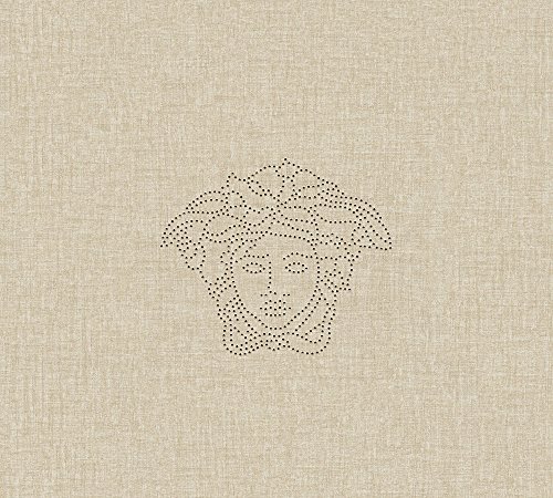 A.S. Création VERSACE WALLPAPER Vliestapete Medusa Luxustapete Designpanel 3,30 m x 0,70 m creme metallic Made in Germany 329502 32950-2