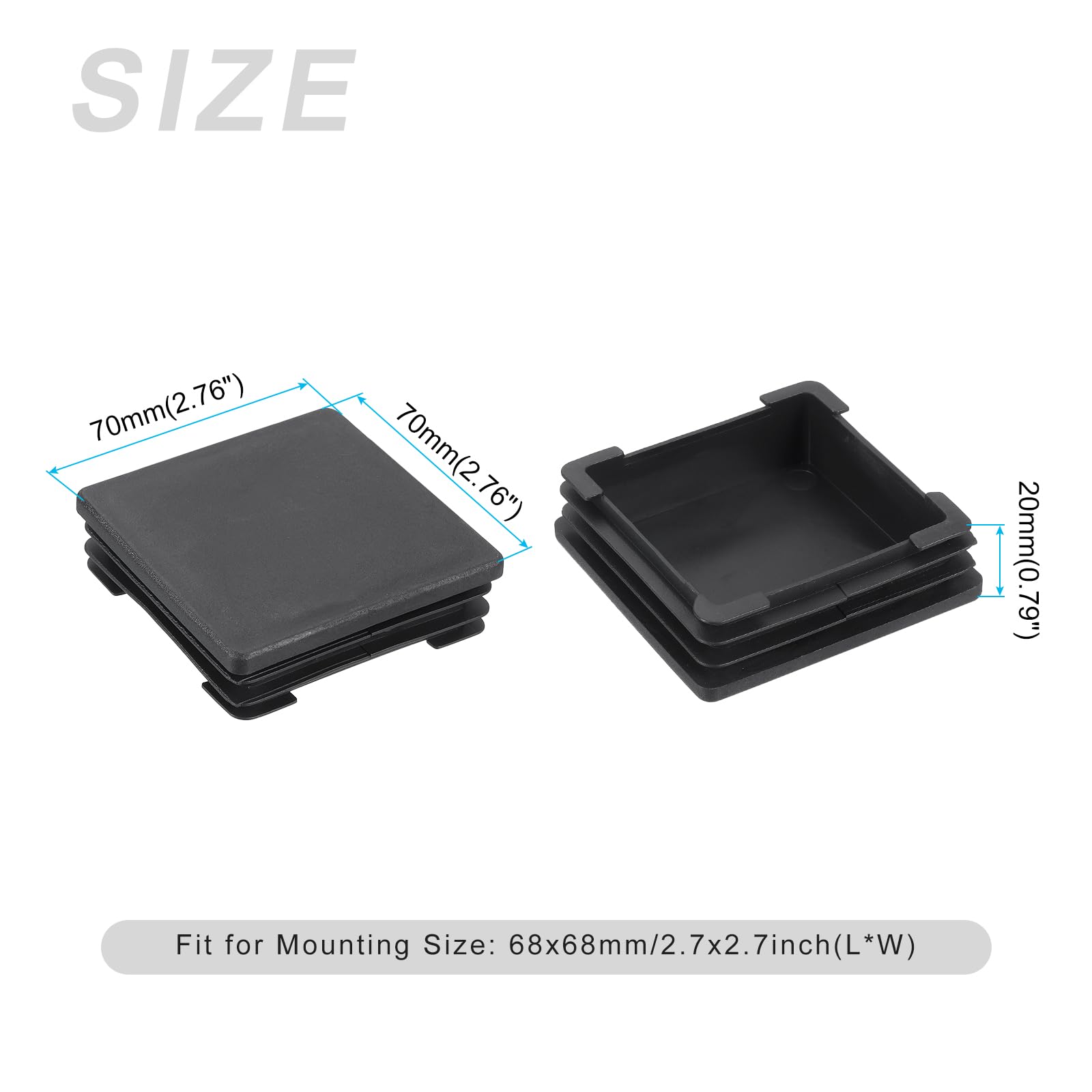 METALLIXITY Square Tube End Cap(70 x 70mm) 2Pcs - Image 2