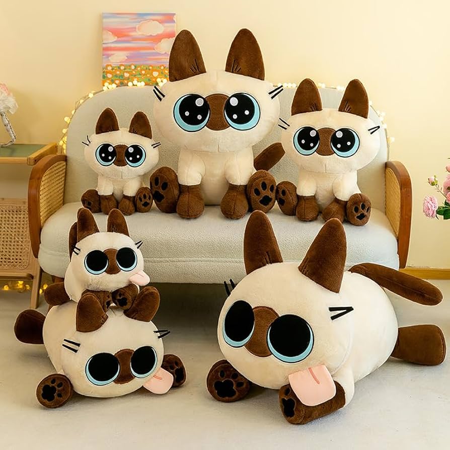 Amazon.co.jp: DEPSUK シャム猫 ぬいぐるみ 可愛い 萌 グッズ