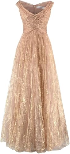 Dior Vestido de Tul metálico Dorado Rosa de Christian Segunda Mano