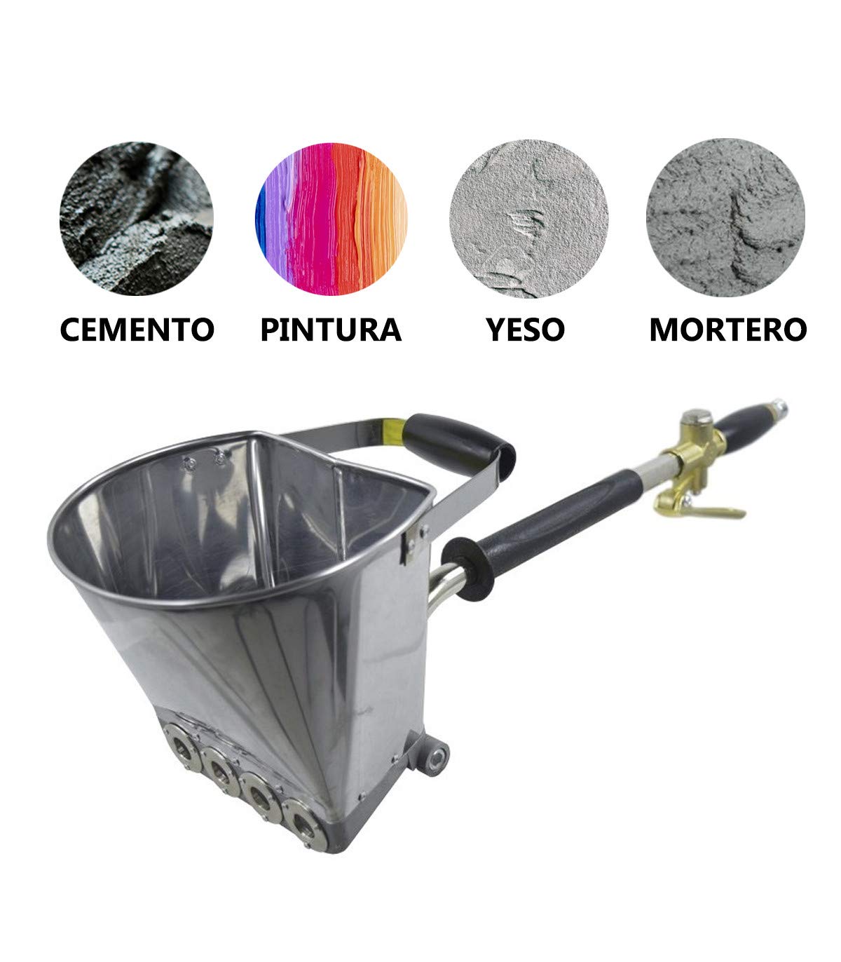 Grupo K-2 Wonduu Máquina Portátil Pulverizadora de Mortero de Pared | Revocadora de Cemento y Mortero | Pulverizador Portátil Profesional | Potencia 3000W