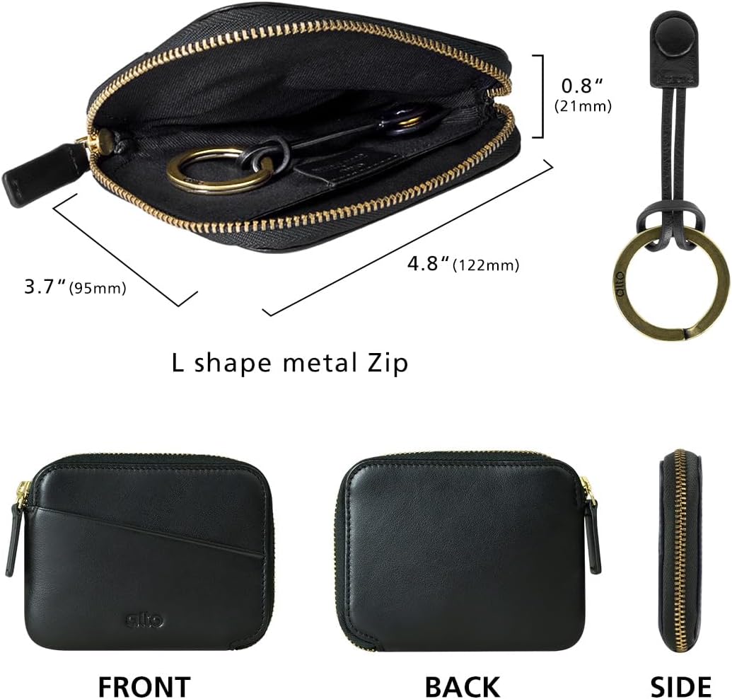 alto Handmade Premium Italian Leather Pouch Wallet (Raven) - Image 6