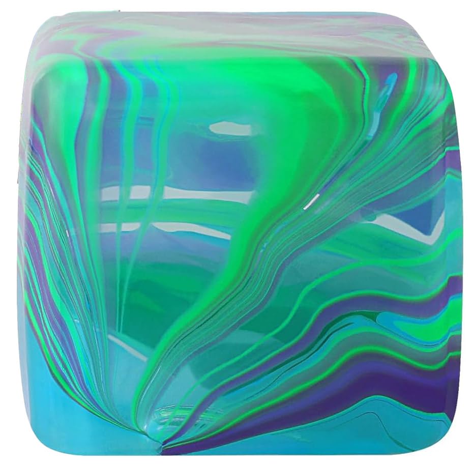 Fidget Toys Squishy Stress Cube, Stress Balls for Kids Adults Squishies Stress Relief, Ice Squishy Cube Sugar Balls, Sensory Toys for Kids with Autism, Fidgets for Classroom Prize Toys (Green)
