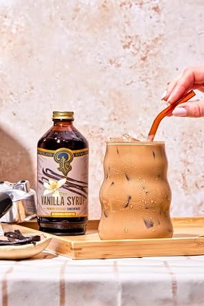Portland Syrups Vanilla Syrup Flavoring for Coffee, Lattes, Cold Brew, Macchiatos, Cocktails, Desserts Ideal for Drinks & Adding a Vanilla Touch to Any Beverage 12 oz, 24 servings (Pack of 2)