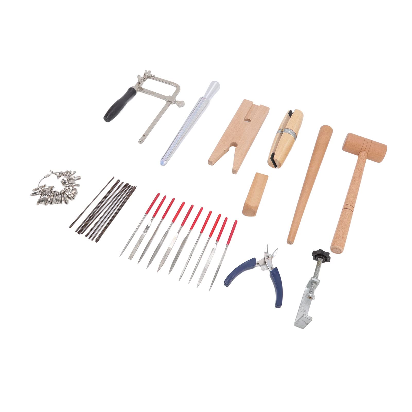 Ensemble D'outils de Bijouterie avec Lime à Aiguille et Coupe-fil pour Amateurs et professionnels. Matériau : Bûche, métal.