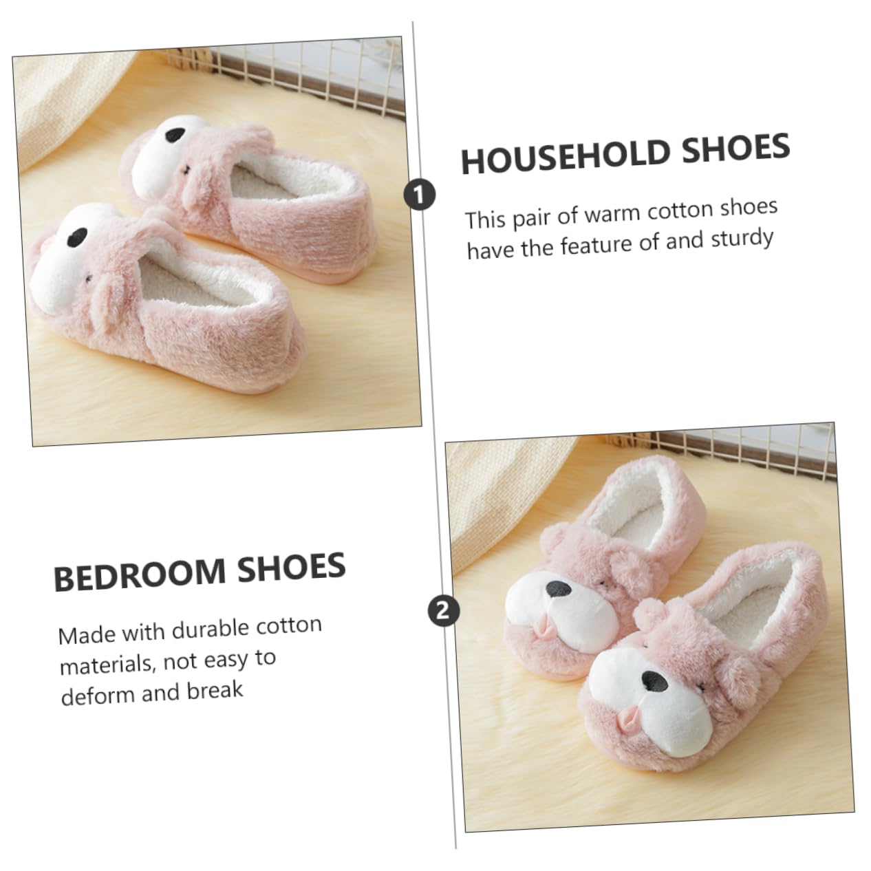 VALICLUD Pantofole Di Cotone Antiscivolo Pantofole Da Casa Scarpe Da Casa Invernali Ai Piedi Scarpe Da Camera Da Letto Per La Novità Animale