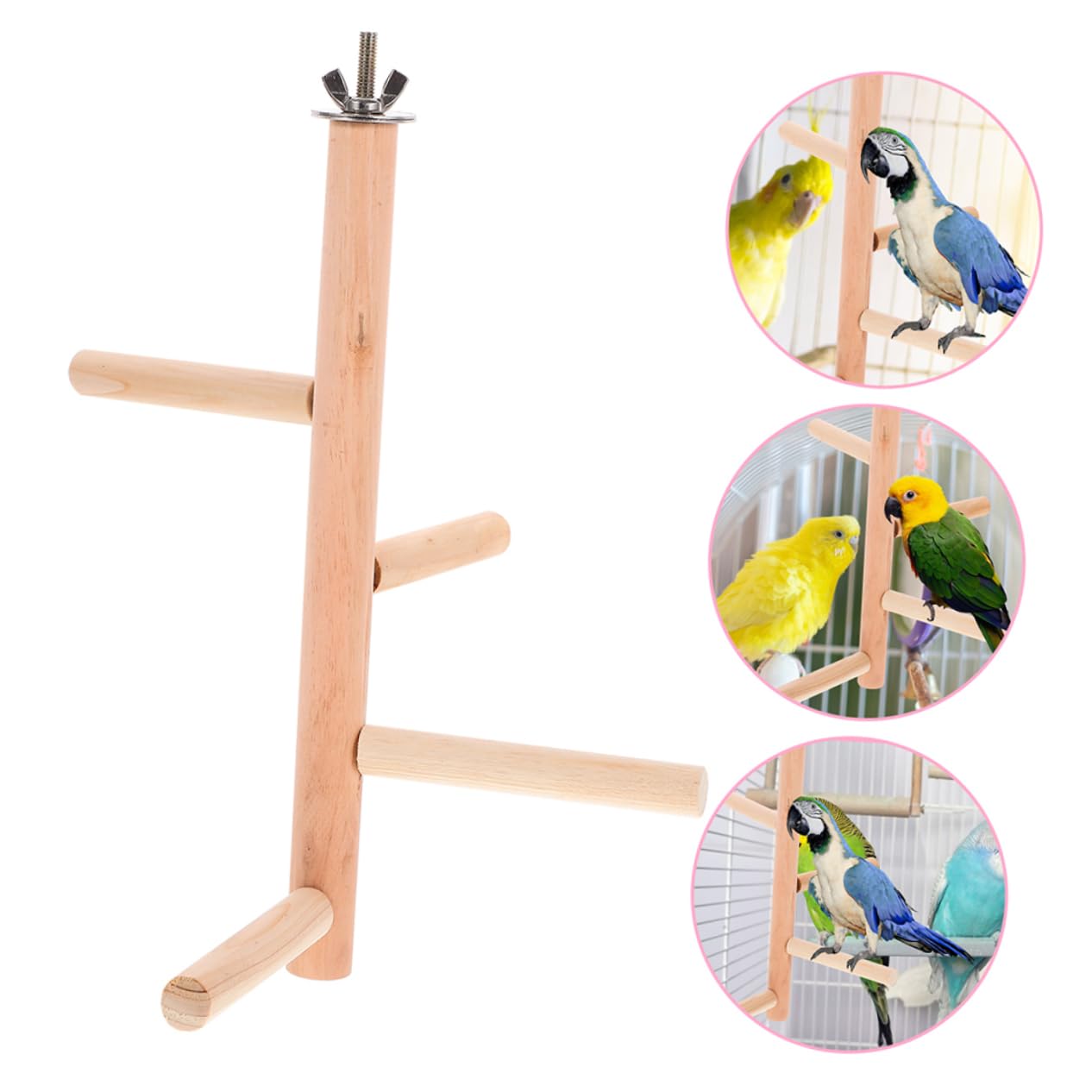 VANZACK 8piezas De Madera para Pájaros Soporte Natural para Periquitos y Aves Percha y para Jaulas De Aves