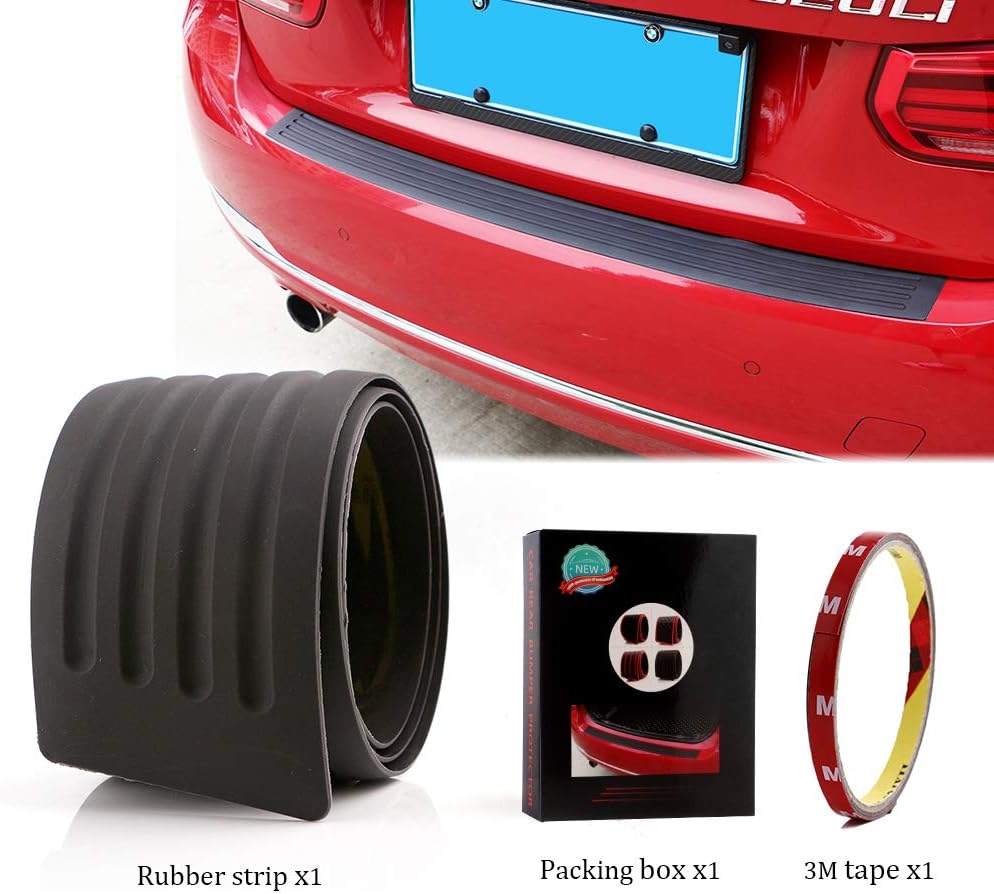 定価の88％OFF Cover Rear Trunk 1×レッド3 35 車のトランクブートカーゴラバーバンパーガードカバープロテクタードア