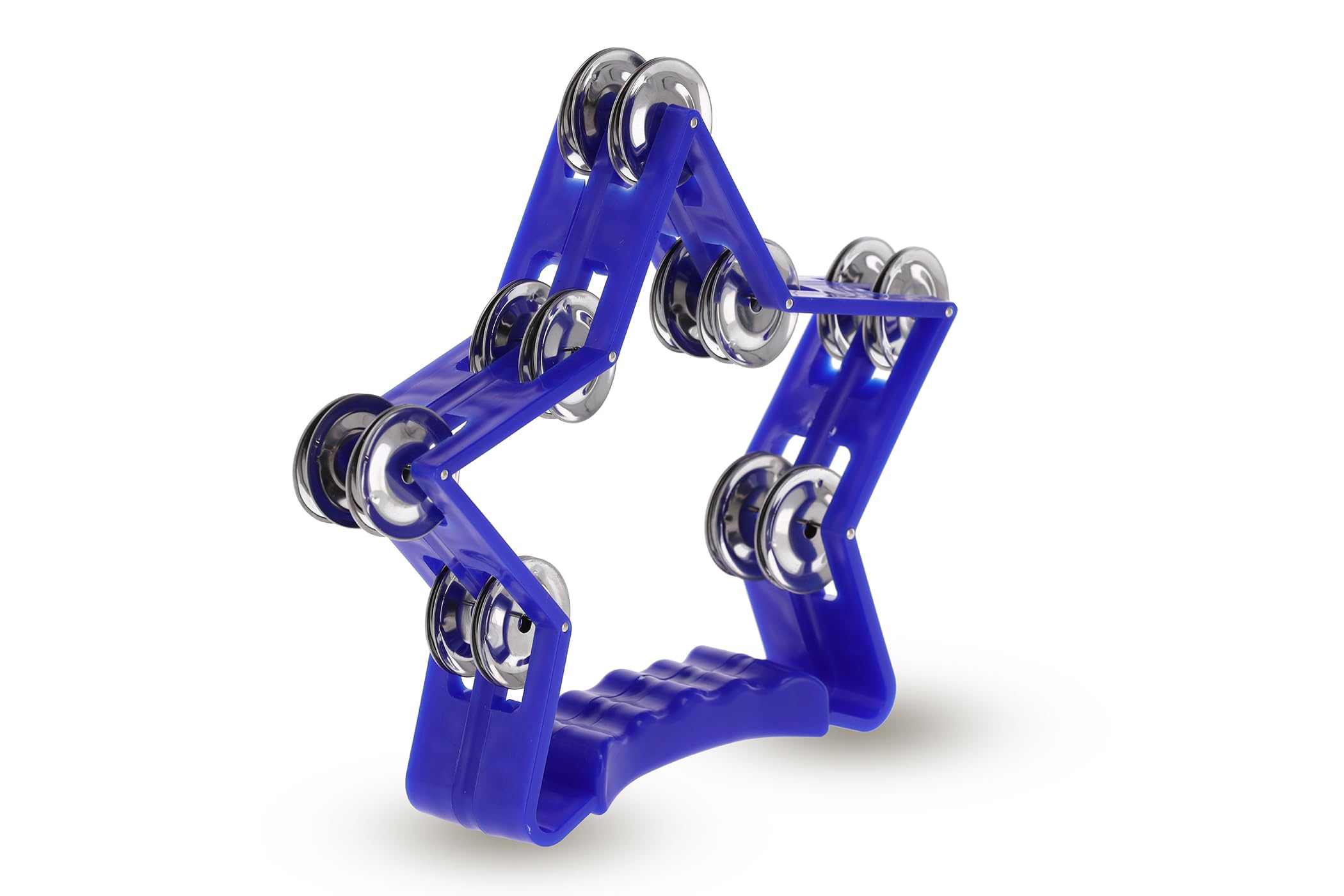 GEWA jingle wreath Star - 14-works of chrome-plated jingles - double row - color blue, 14 jingles - Image 4