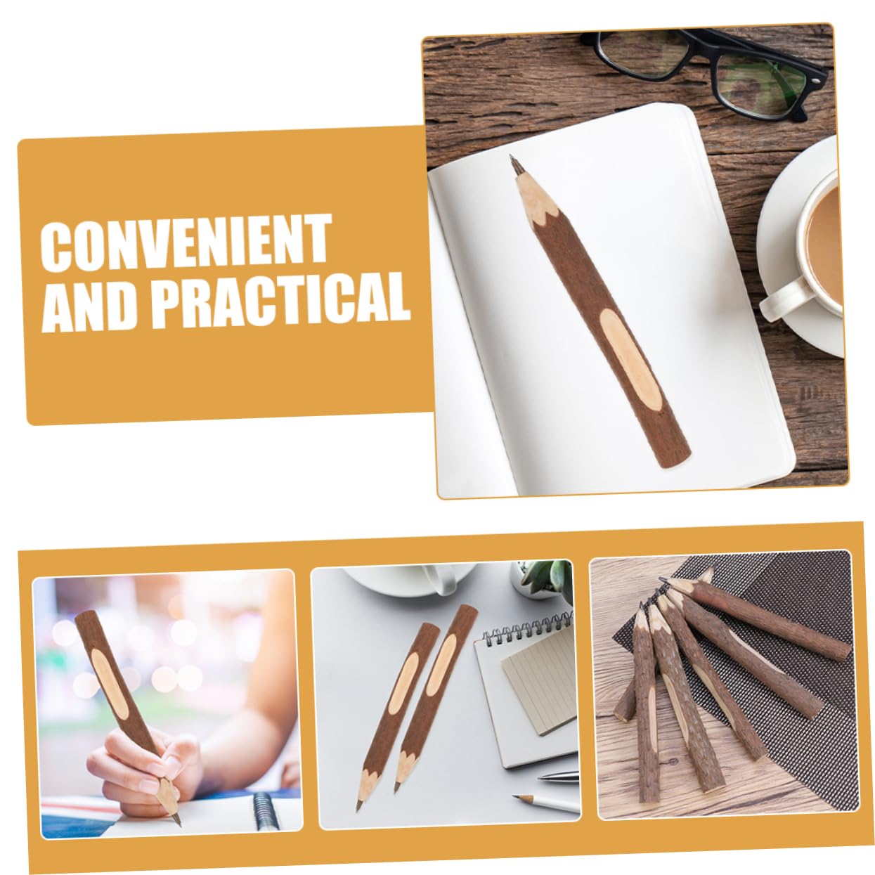 Operitacx 40pezzi Matite Lunghe Legno Naturale Con Corteccia Per Decorazioni Feste e Attività Creative Design Ergonomico e Leggero Strumento Per Schizzo e Pittura