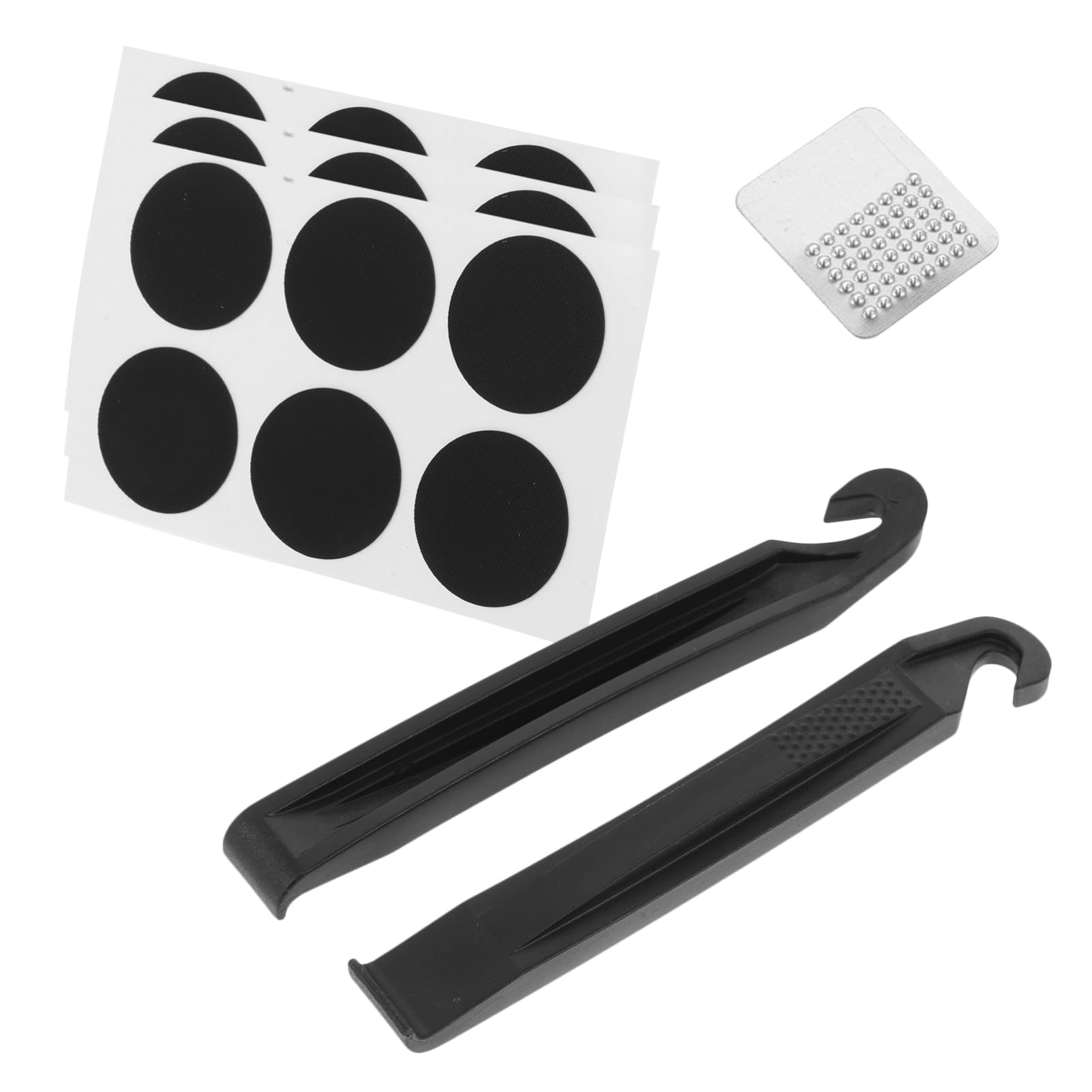 ERINGOGO 1set Portable Tire Repair Kit with Self-Adhesive Patches and Tire Levers Compact and Lightweight Anywhere for Mountain and Road