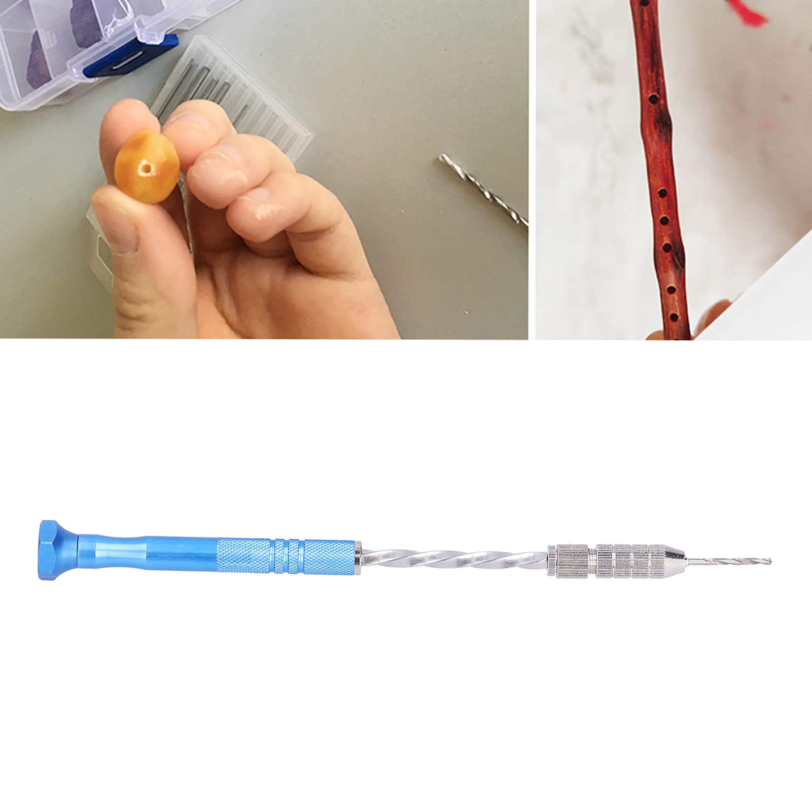 Trapano da Intaglio Manuale Resistente all'Usura 10 Diverse Dimensioni per Assemblaggio Elettronico e Fai da Te