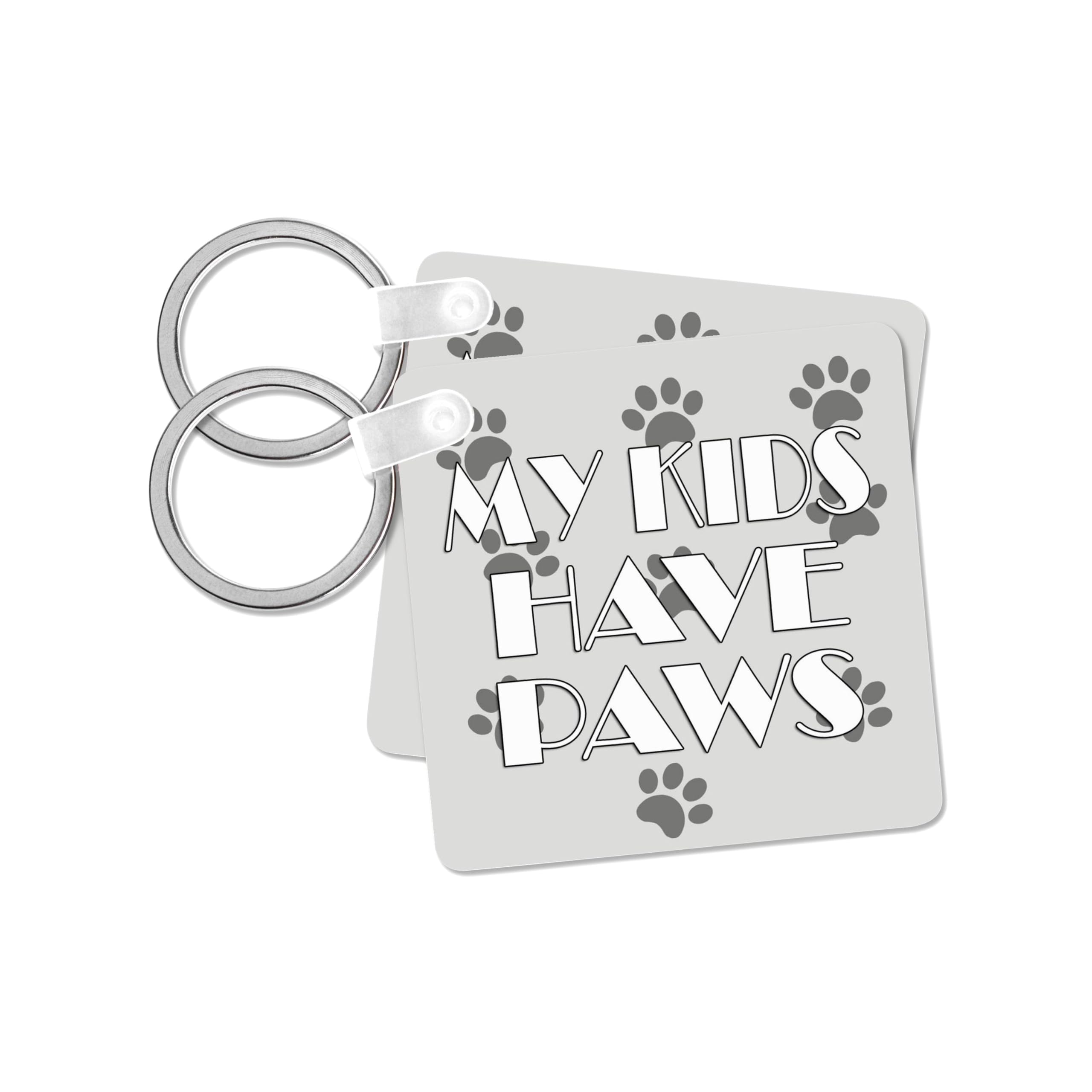 3dRose, My kids have paws., set of 2 Key Chains