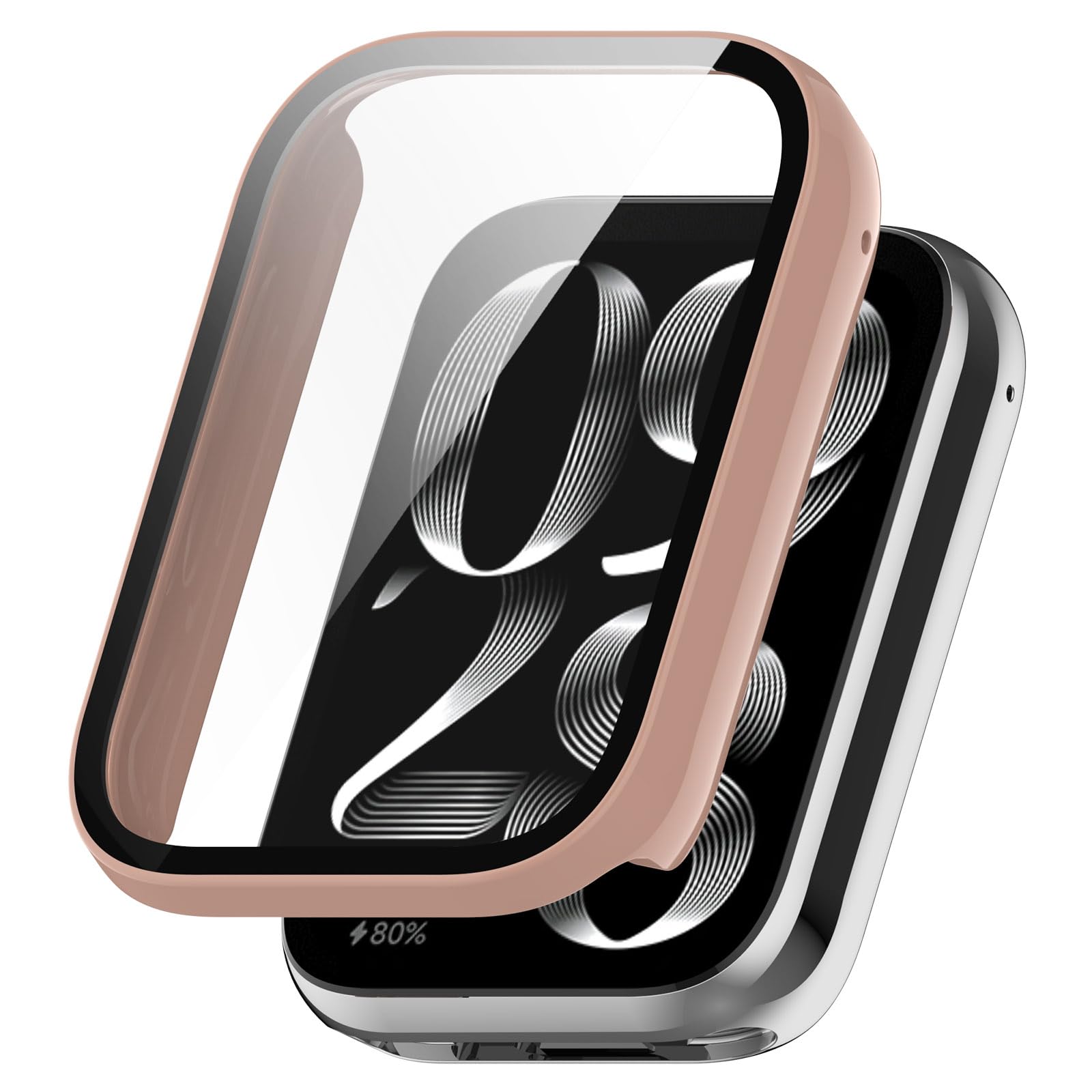 for Xiaomi Smart Band 10 Pro (Standard Edition) Protective Case with Tempered Glass Screen Protector PC Watch Cover - Pink-image-43