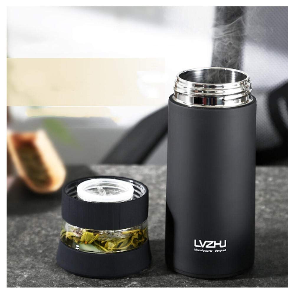 Thermos con infusore per tè in acciaio inox, bottiglia per acqua calda, thermos per auto, tazza per adulti, tè, caffè, sport, idea regalo