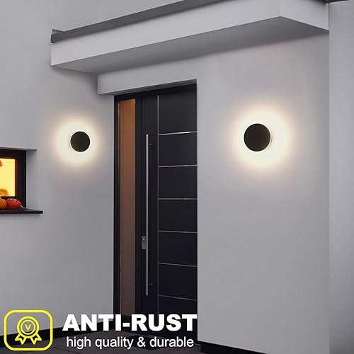 Miniatura 10 de Aoceley 2 paquetes de luces LED de pared para interiores y exteriores, aplique de pared moderno, mini aplique de pared para exteriores, aluminio