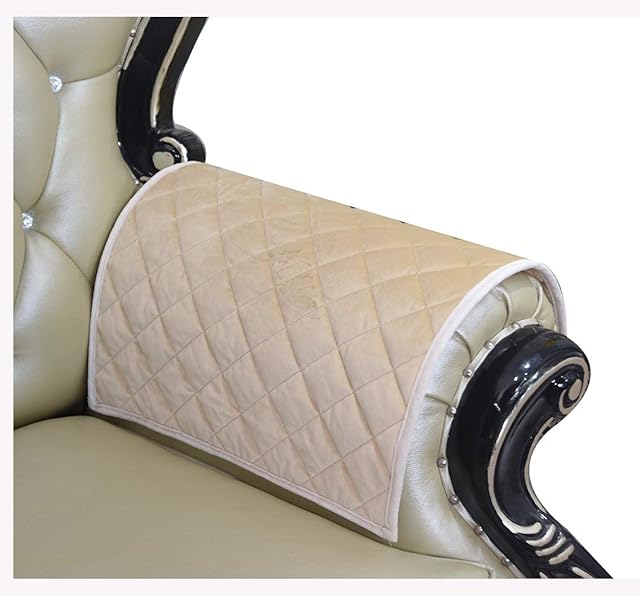 HAOMAIJIA Sofa Armrest Cover, Recliner Chair Arm Cover,Armchair Slipcover Nonslip Quilted Furniture Protector for Leather Sofa Couch (ASand, 20 x24 Inches Sofa Armrest Cover-2 Pieces)
