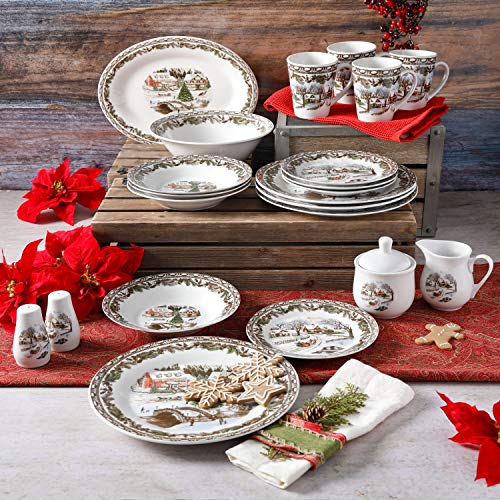 Gibson Soho Lounge 102001.16RM Gibson Home Christmas Toile 16 Piece Dinnerware Set thumb #8