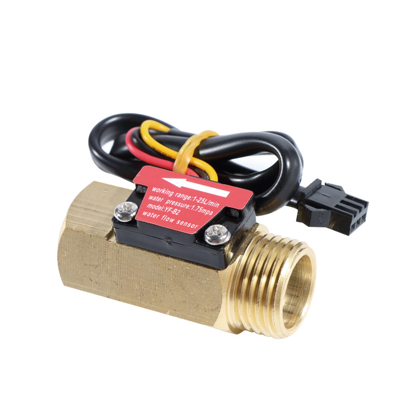 G1 Koperen Waterstroomsensor Hall Effect – 1,75 MPa, 2-50 L/min, Set Van 2 Stuks