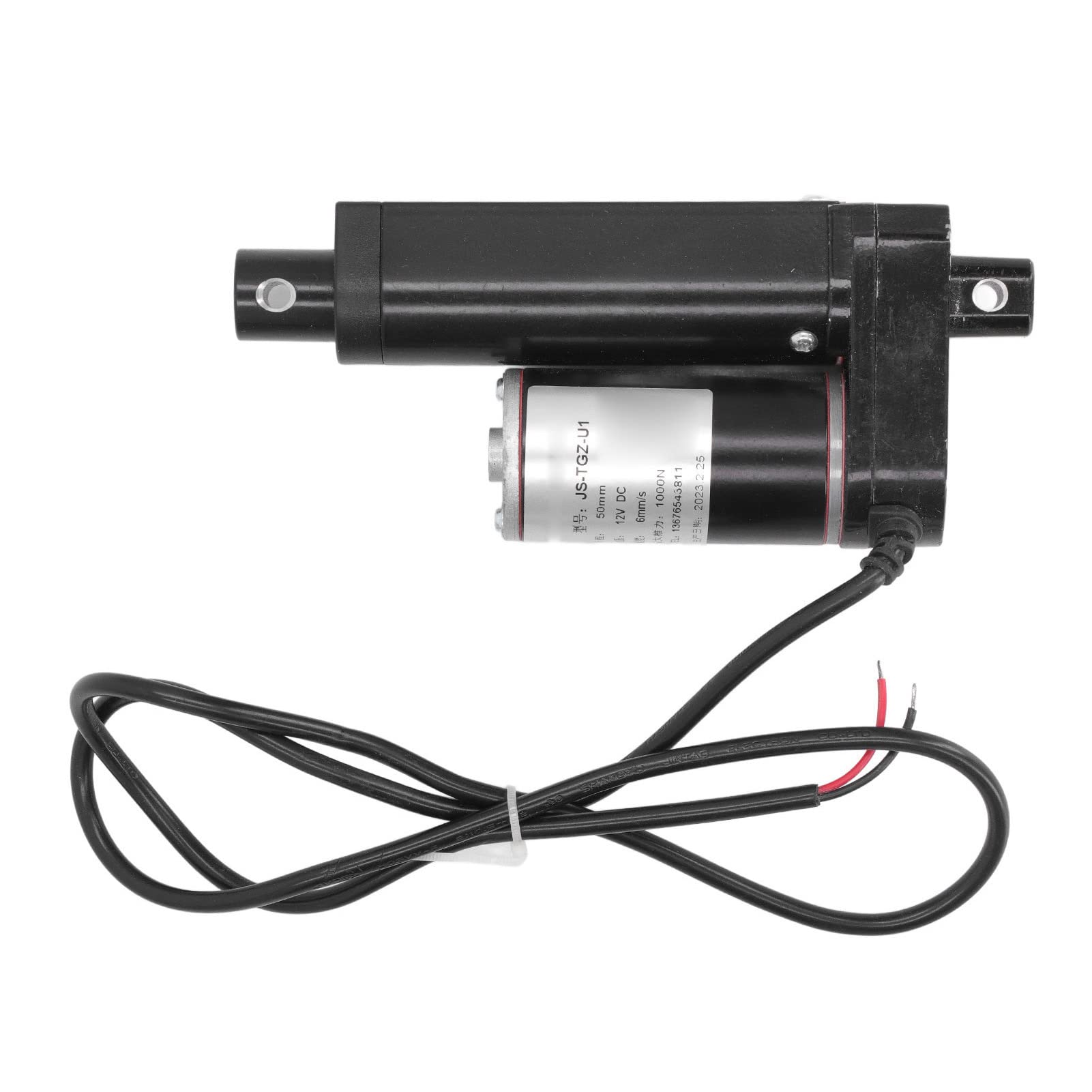 FTVOGUE Siłownik Elektryczny Siłownik Liniowy 12 V, Silnik z przekładnią metalową Mały Liniowy 1000 N Skok 50 Mm z Pilotem Zdalnego Sterowania do Automatyzacji Urządzenie do Otwierania Drzwi