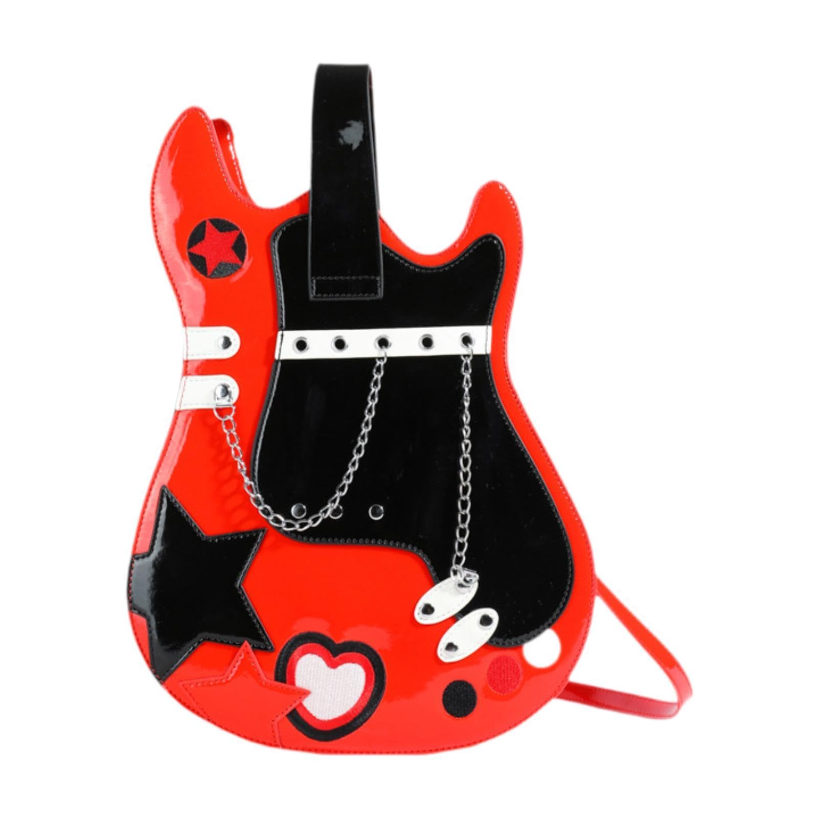 Sac à main original guitare rouge : résolvez le manque d'espace avec style - 8