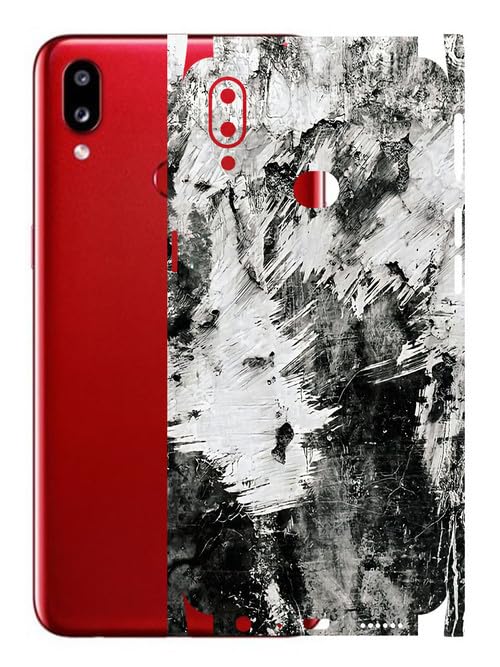Image of AtOdds - Samsung Galaxy A10s Mobile Back Skin Sticker - Lamination - Rear Screen Guard Protector Film Wrap (Coverage - Back+Camera+Sides) (Design - Messed)