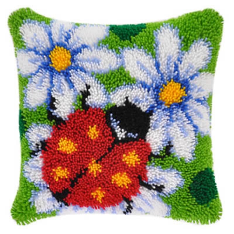 Raixleb Latch Hook Kits for Adults Pattern Printed Latch Hook Pillow Kits