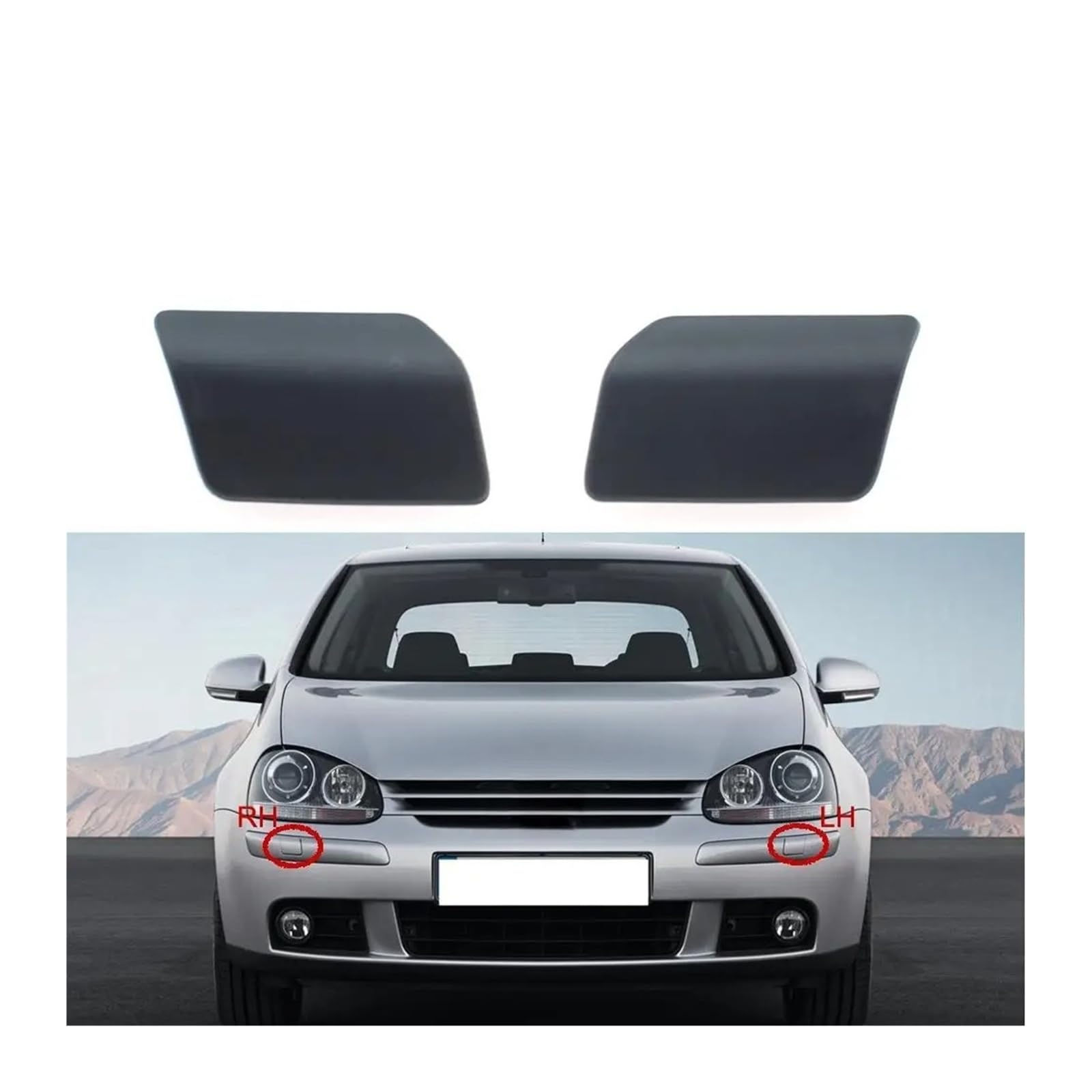 Bouchons Buse Pulvérisation Phare Pour VW Pour Golf 5 2003-2008 Couvercle Buse Lave-phare Avant Bouchon Jet Deau Phare(RIGHT)