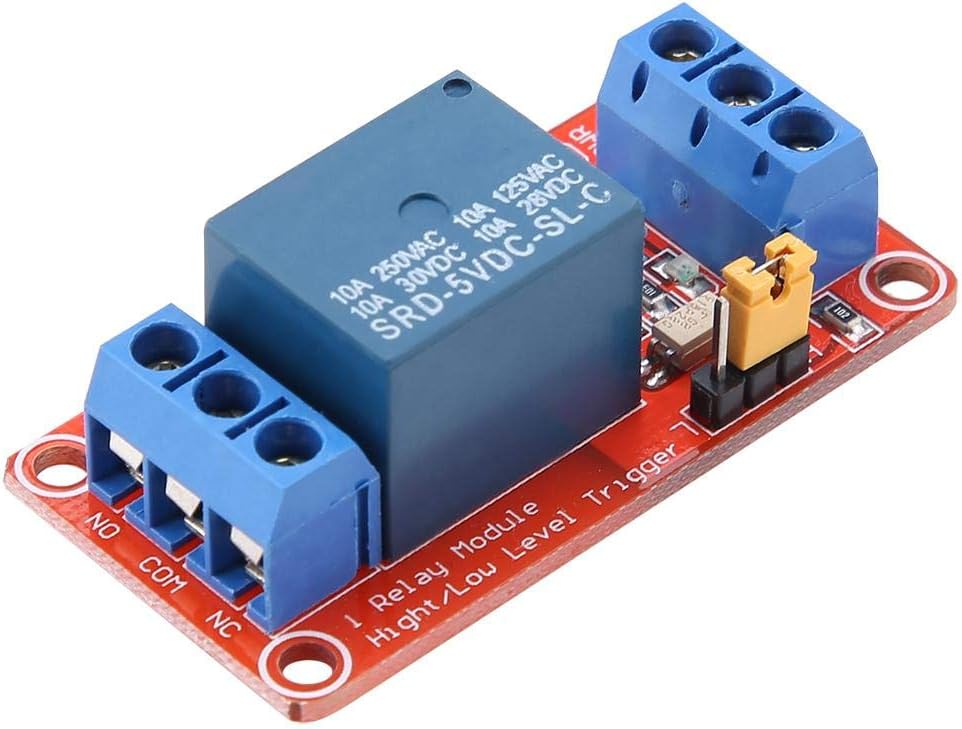 Keenso 1 Channel 5V/12V/24V Relay with Optocoupler, High & Low Level Trigger