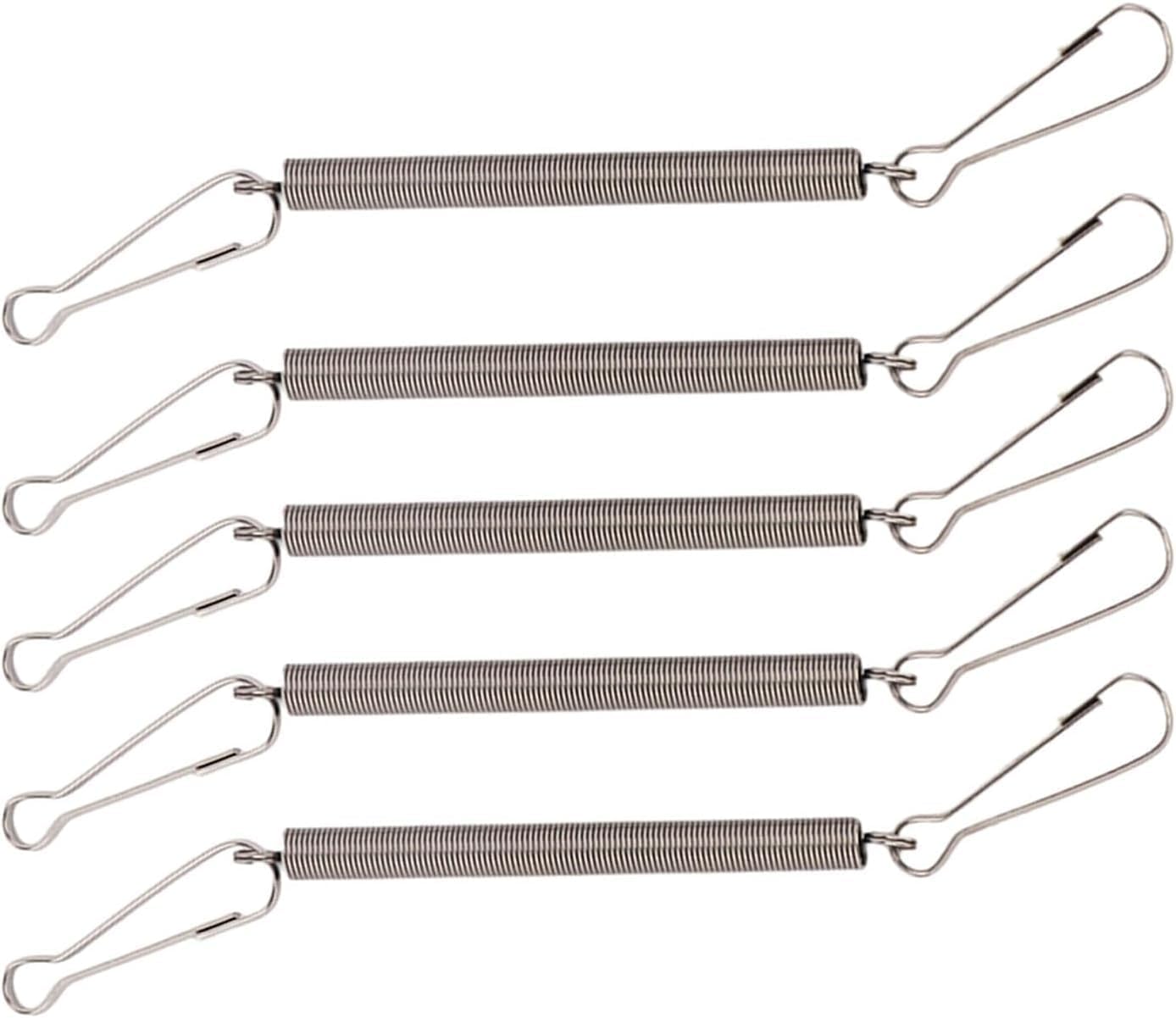 5Pcs Spring with 2 Clips Used Singly or in Combination to Hold Rabbit Water Dispenser Drinking Bottle for Small Animals Feeding and Watering Supplies