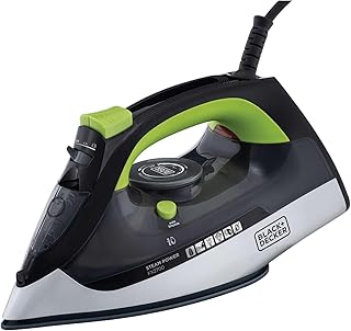 BLACK+DECKER Ferro de Passar Roupa, com Vaporizador, Sistema Antigotejamento, Preto, Verde e Branco, Modelo FX2700, 220V - Produto 7 mais recomendado com 4.5 estrelas
