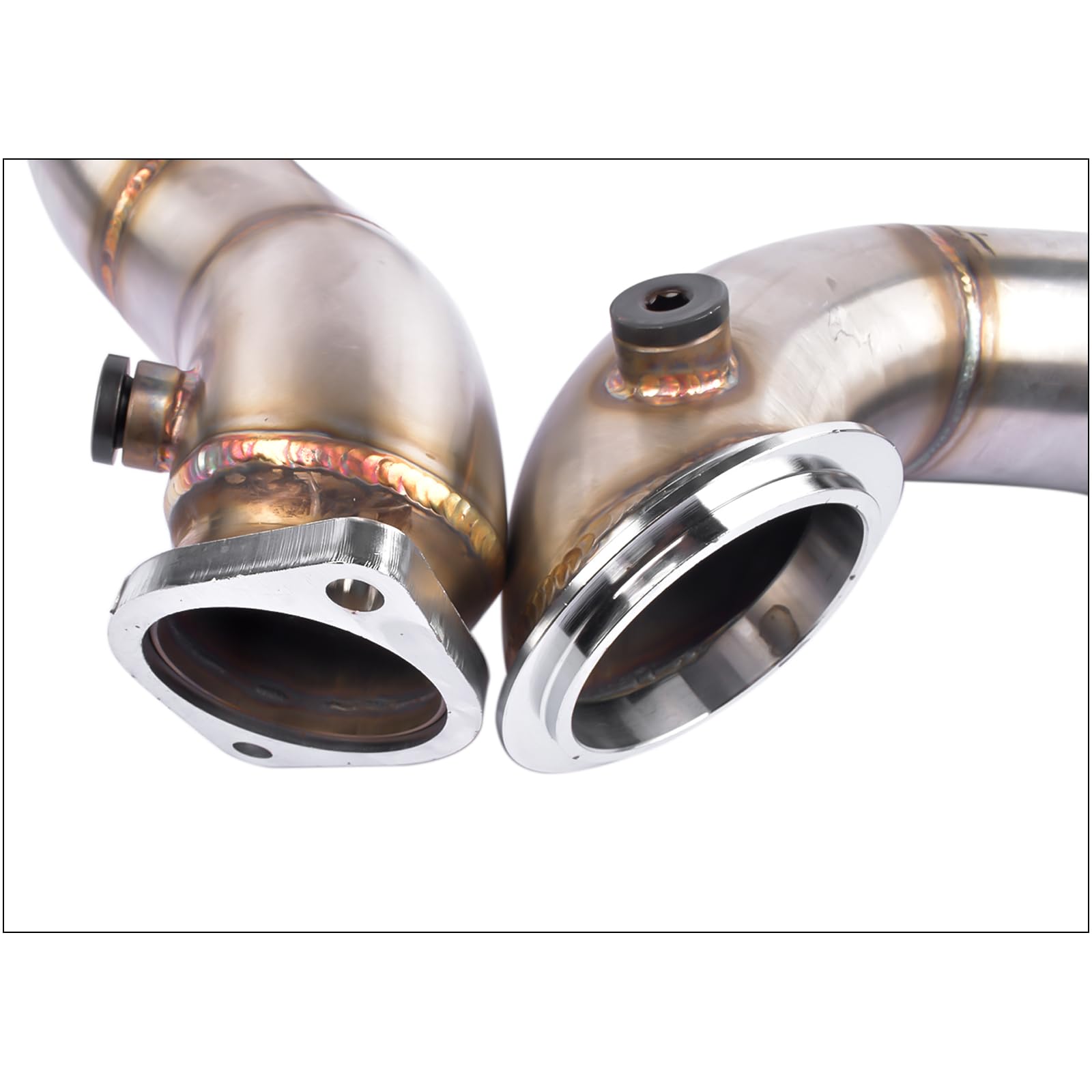 Downpipes de acero inoxidable 76 mm Compatible con N54 135i / 335i 3.0L Twin Turbo 2007-2010 GLOSSY AUTO PARTS