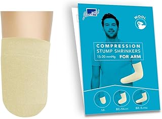 JianiMed Wool Prosthetic Stump Shrinkers for Armâ€“Above Elbow, Compression, Warmth, Amputee arm sleeve, 20-30, Taiwan Excellence S/M