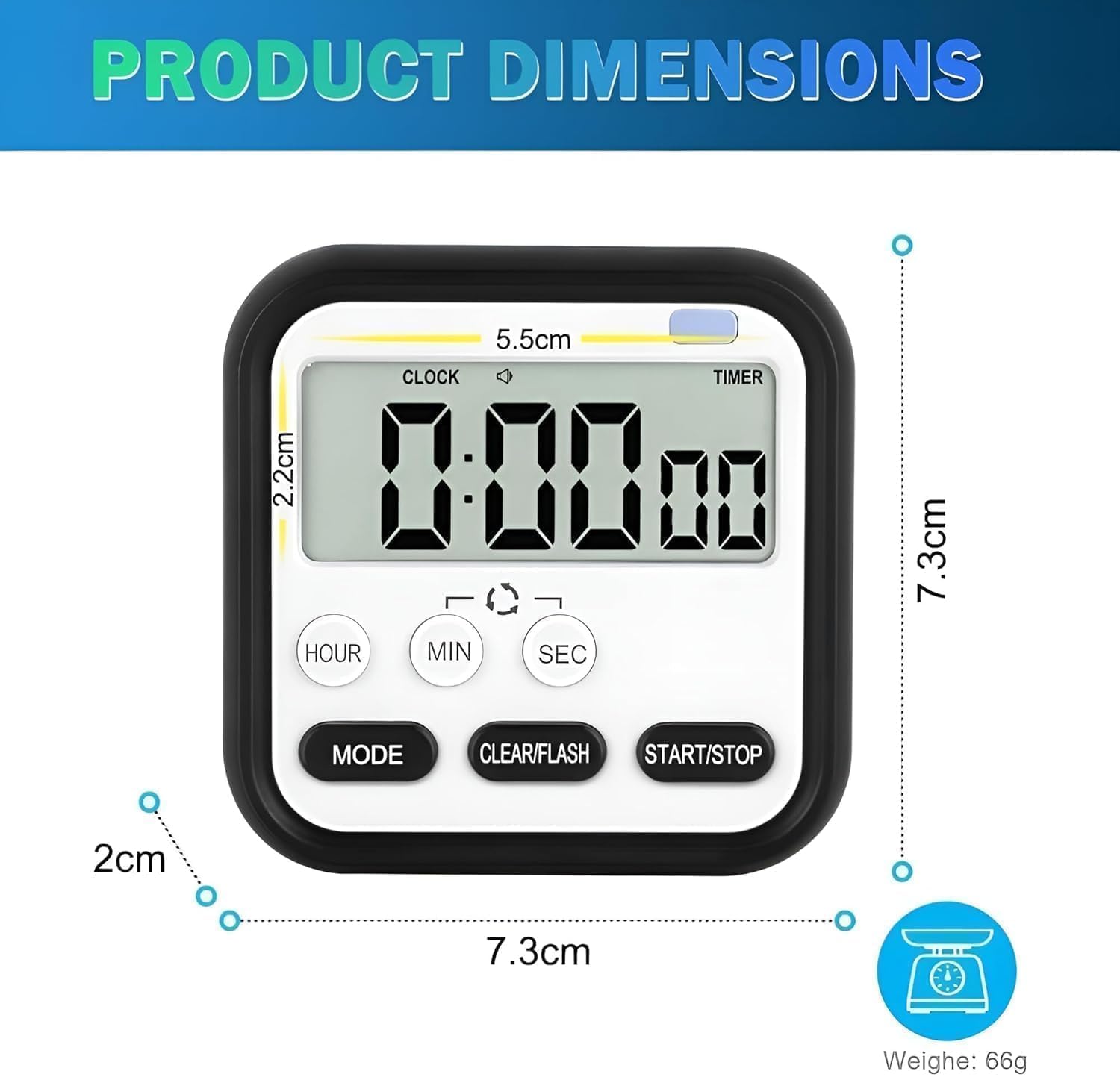 Digital Timer - Study, Cooking & More! -2
