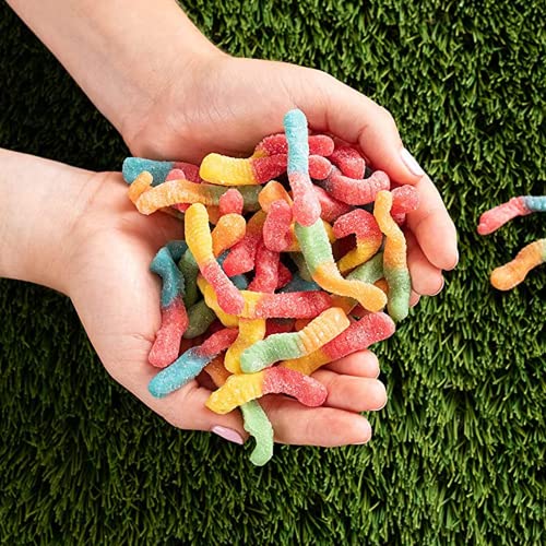 Image of Trolli Sour Brite Crawlers Candy, Gummy Worms Sour Candy, 5 Pound Bulk Bag (Pack of 6)