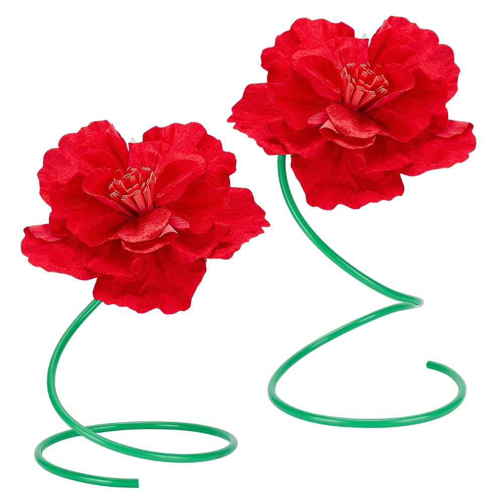 WEBEEDY 2 Pcs Pivoines Artificielles Géantes 5ft Grandes Fleurs pour Décoration avec Support Rouge Vif Fleurs en Soie Artisanales pour Décoration d Hôtel Jardin Événement Mariage Fête