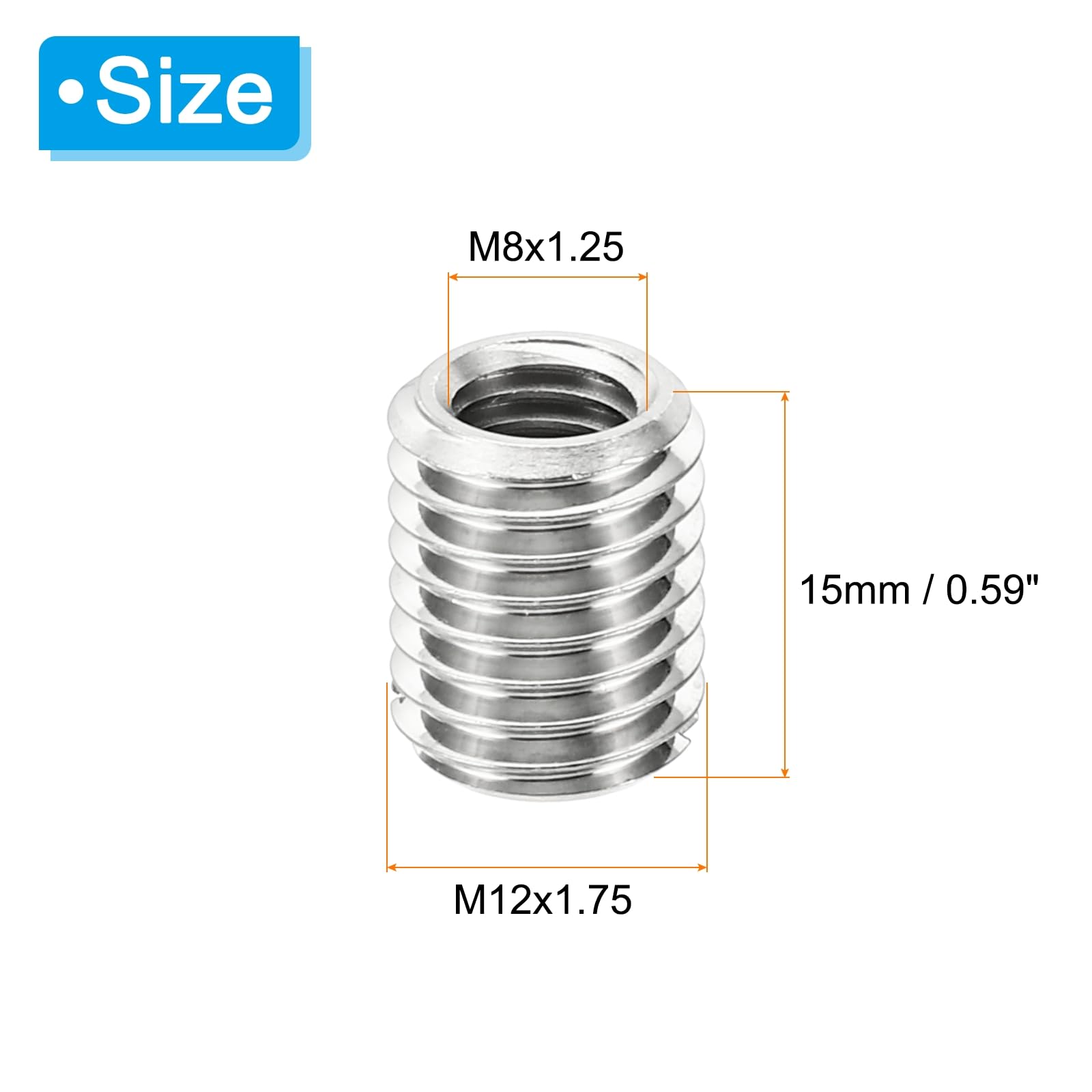 PATIKIL Thread Adapters Sleeve Reducing Nut - Image 2