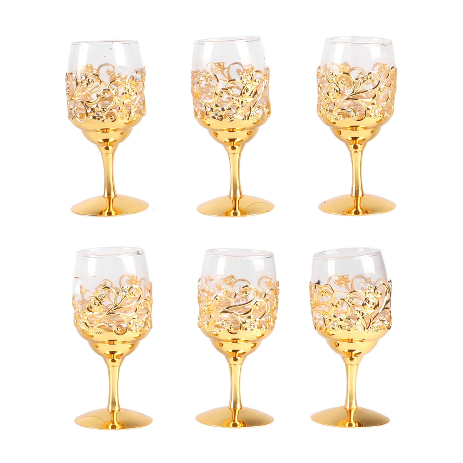 Juego de 6 vasos de copa vintage, copas de vino, vasos de vidrio con patrón en relieve, vasos transparentes para beber, copas de bebida, vasos de bar para té helado, vino, cerveza, jugo,