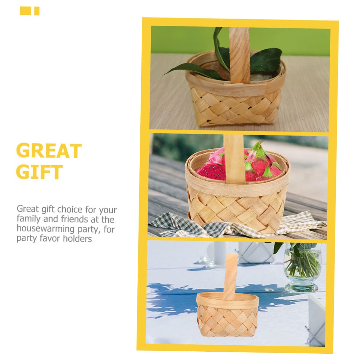 20stücke Miniatur Handgewebte Korb-süßigkeiten Verpackungsboxen Für Hochzeiten Partys Und Gastgeschenke Rustikaler Look Für Festlichkeiten Geeignet Für Tischdekoration Und