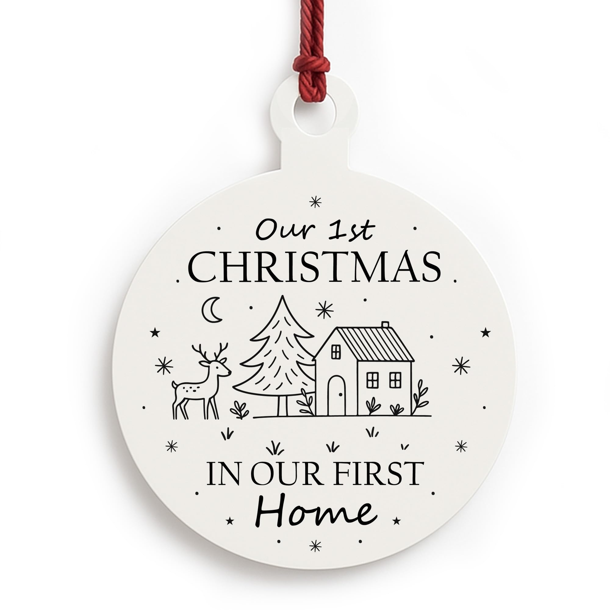 Red Ocean Our 1st Christmas In Our First Home Christmas Decoration For Couple Family Home Ornament Bauble Housewarming New Bauble Keepsake