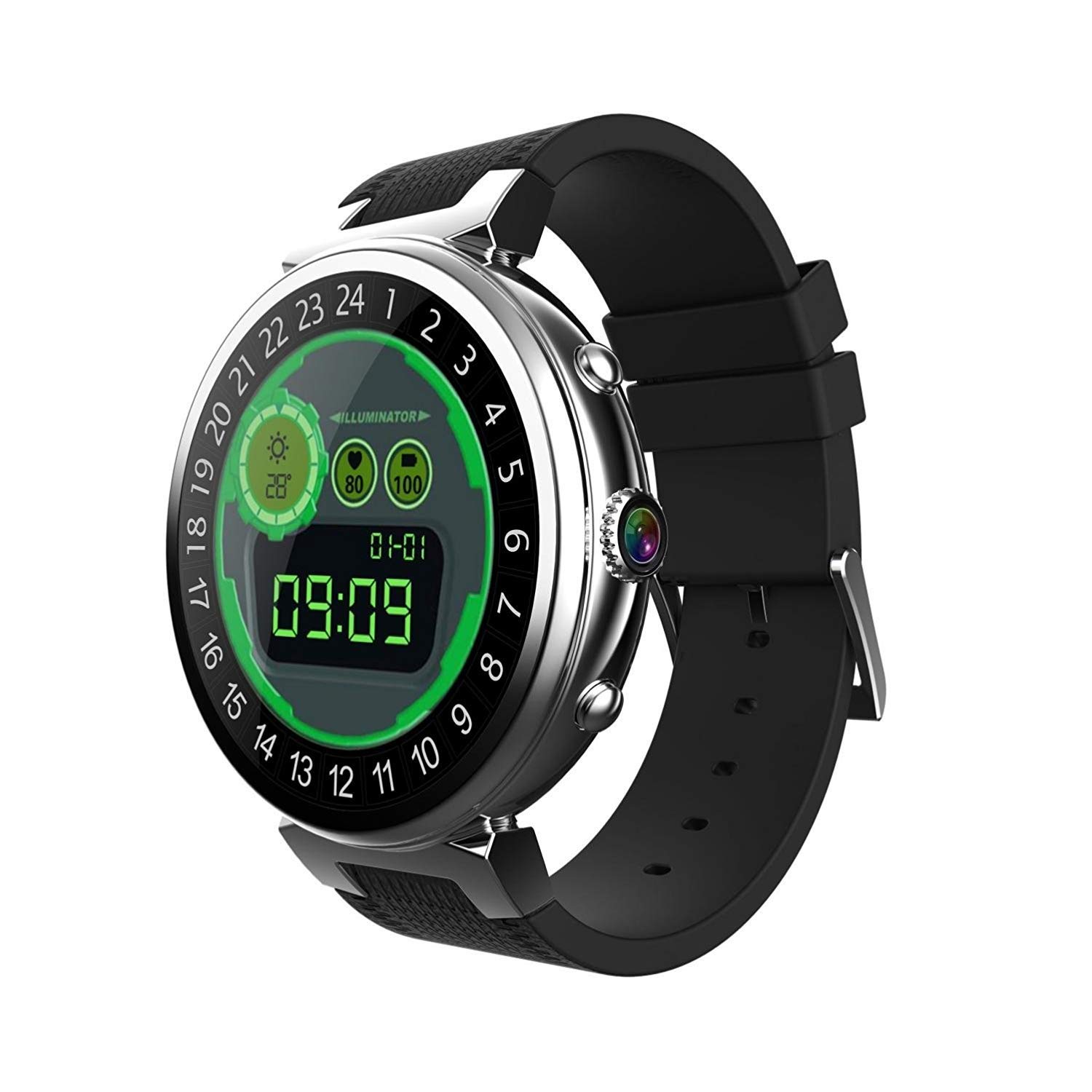 New Smart Watch 3G MTK6580 Pedometer GPS Navigation Monitoring HD Camera  +16 GB Large Memory Sports Watch (Color C)