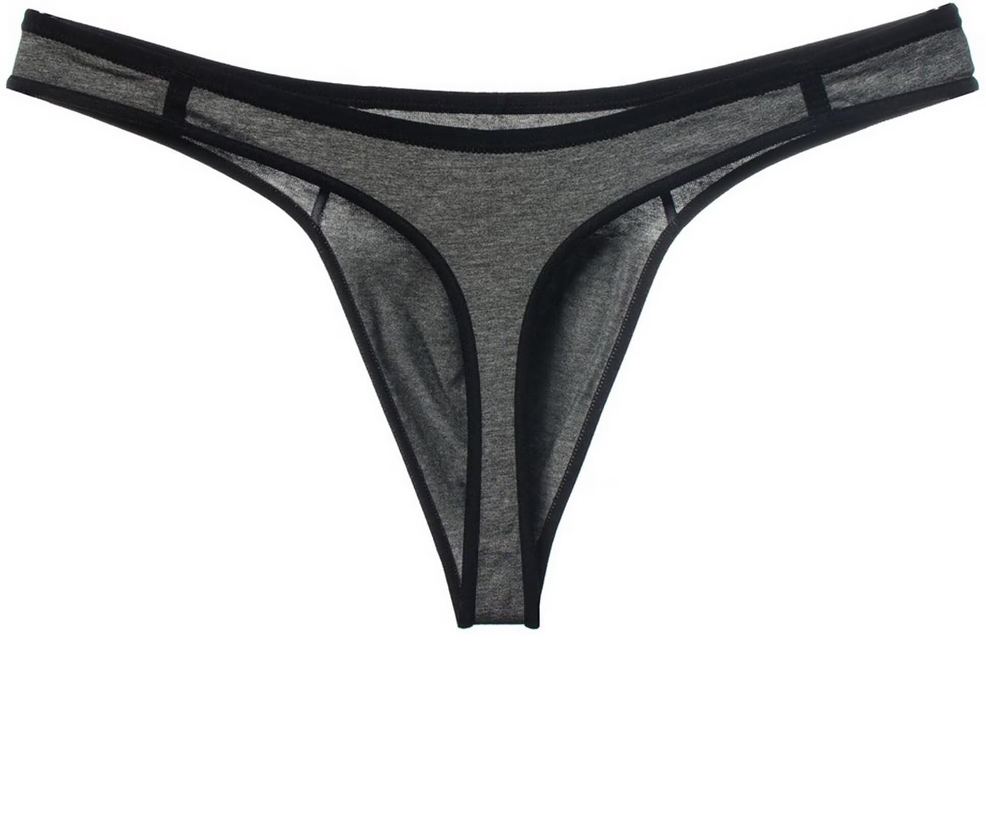 Faringoto Tanga de algodón para hombre, sin rastro, espalda en T, paquete de 4
