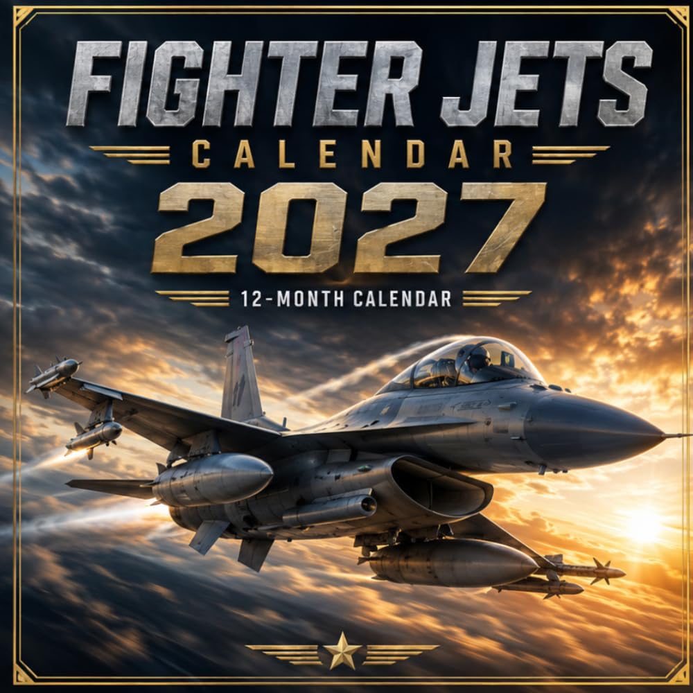 Fighter Jets 2027 Calendar: 12 Months of Powerful Military Aircraft and Aviation Photography