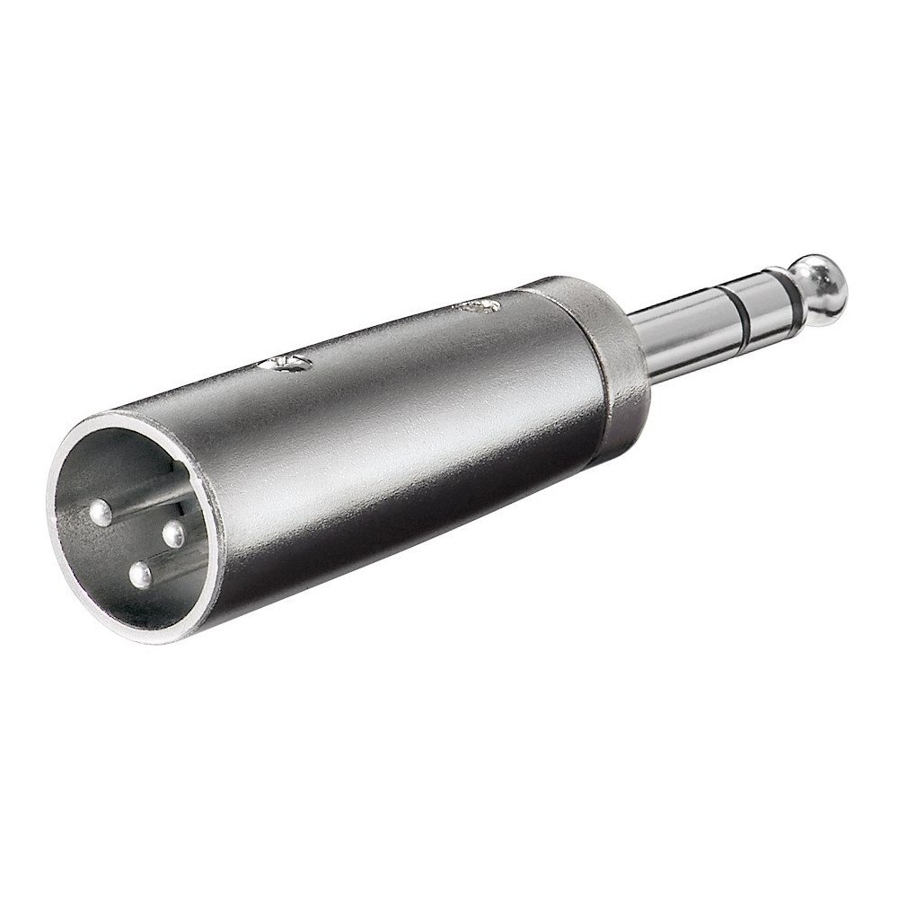 Goobay XLR Adapter XLR-Stecker (3-polig) > 6,35-mm-Klinkenstecker (4-polig, stereo) Produktbeschreibung