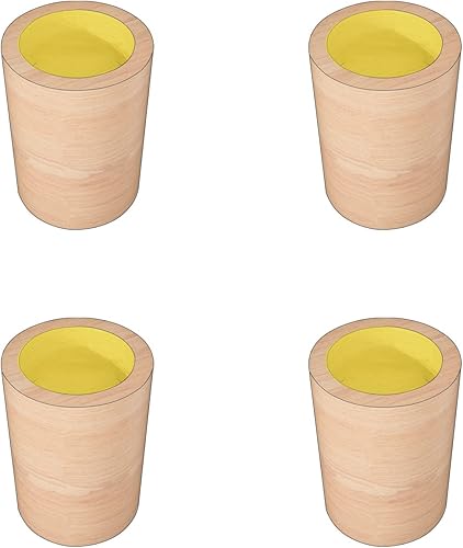 Paquete de 4 patas de muebles de madera maciza, elevador redondo para muebles, patas de madera para añadir altura al sofá, escritorio, mesa y sillas