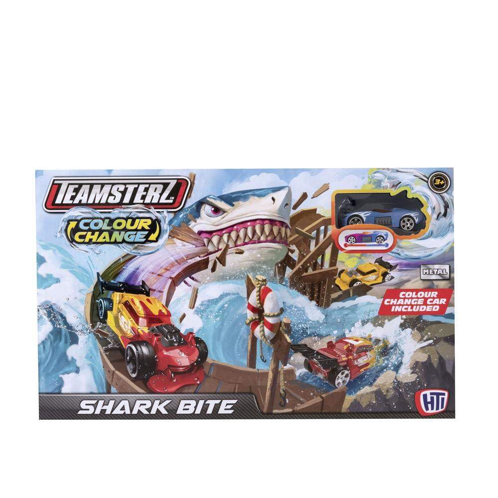 GRANDI GIOCHITeamsterz Shark Bite Racetrack with Colour Changing Car - GG00994