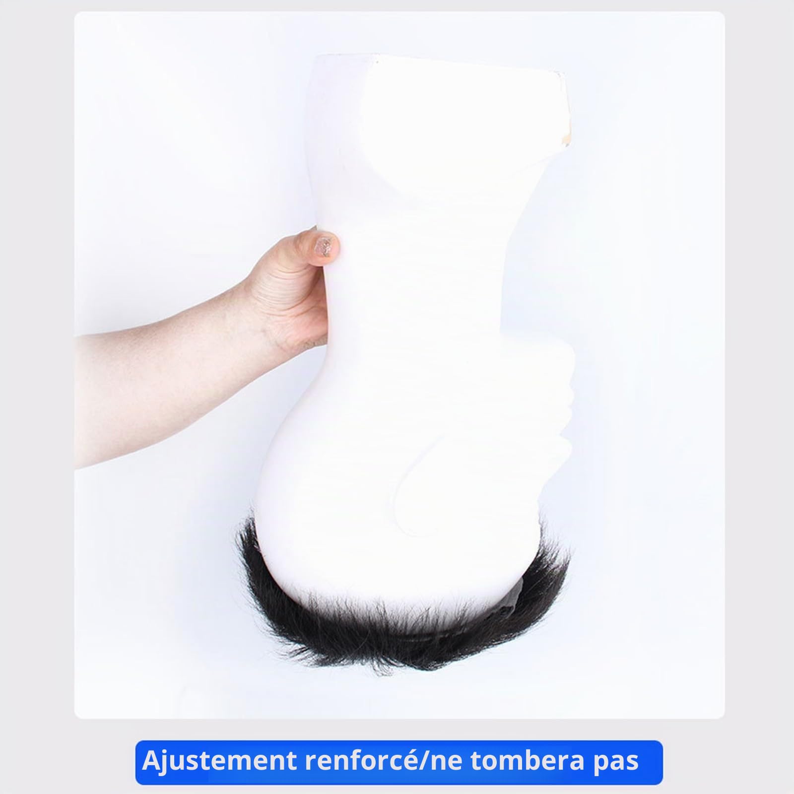 Toupet Pour Hommes,Perruque Courte Noire Naturelle Pour Hommes,SystèMes De Remplacement De Postiche En Cheveux Humains VéRitables Avec Clip Pour Homme,Usage Quotidien(A Style,16x18cm)