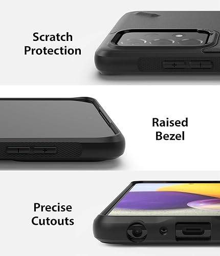 Miniatura 4 de Ringke Onyx - Carcasa compatible con Galaxy A72, pantalla elevada, resistente, resistente, resistente a los golpes, TPU