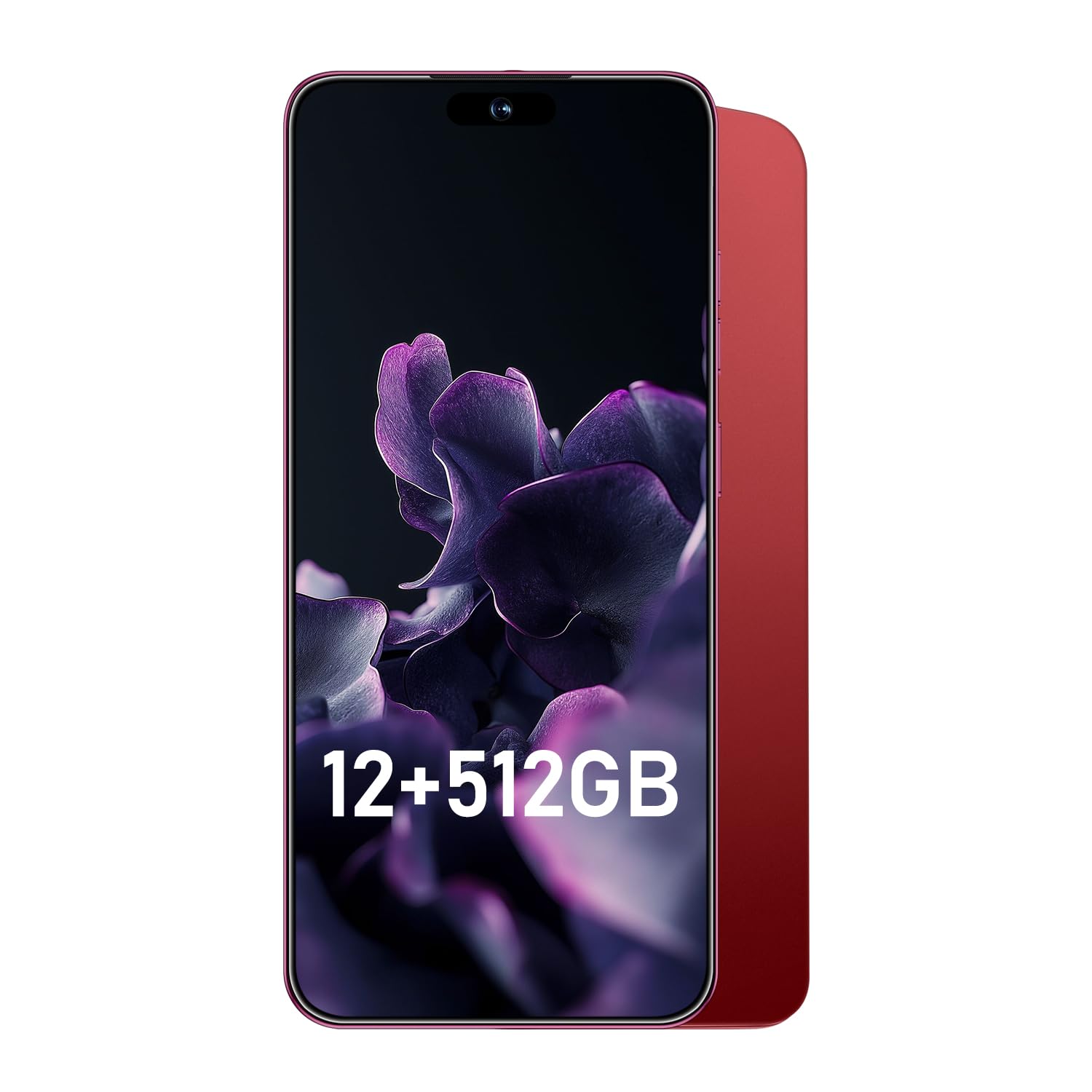 Unlocked 16PROMA X Smartphone: 6.99" HD+ Display, 7000mAh Long-Lasting Battery, 12GB+512GB Massive Storage, 108MP AI Camera, High Performance Android Phone for Gaming & Work (Wine Red)