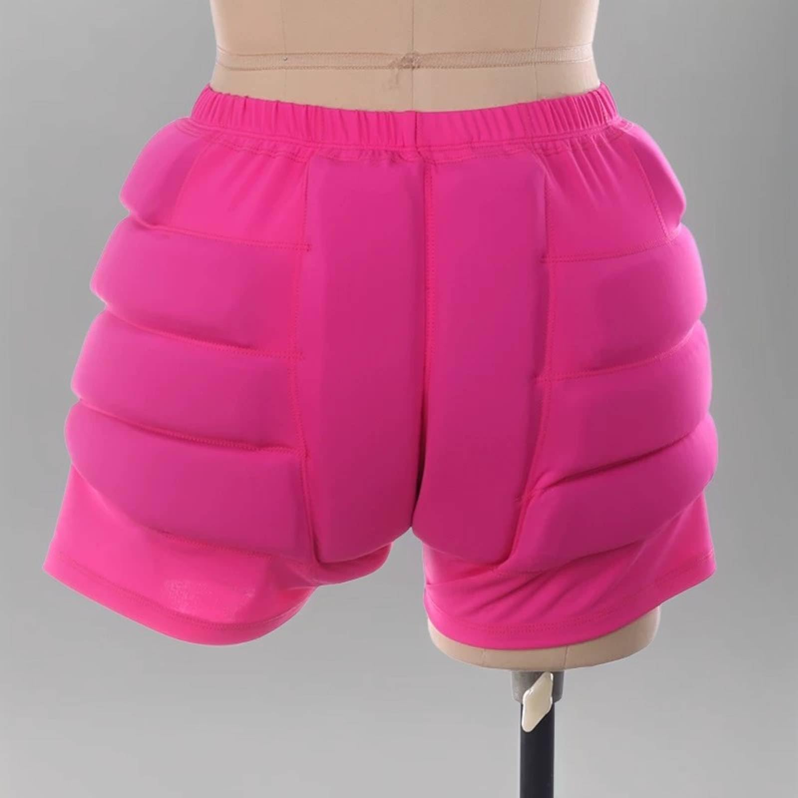 Baoblaze Pantalones Cortos Acolchados para Patinaje sobre Hielo Pantalones Protectores Culera de Impacto Ajuste Ceñido con Cremalleras Laterales y Acolchado en